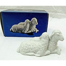 Vintage Avon Nativity Animal Sheep Porcelain Figurine 2&quot; x 4&quot; White 1983 - $13.85