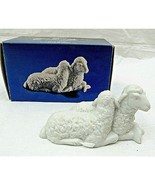 Vintage Avon Nativity Animal Sheep Porcelain Figurine 2&quot; x 4&quot; White 1983 - £10.88 GBP