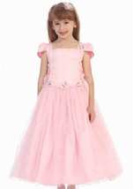 Chic Baby Blush Pink Tea Length Pageant Party Holiday Dress, 2, 4, 6 USA - £45.55 GBP