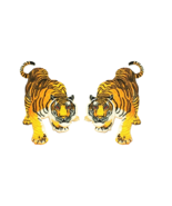 Fierce Yellow Tiger Facing Each Other 6 Inch Embroidered Patch Aggressiv... - €25,67 EUR