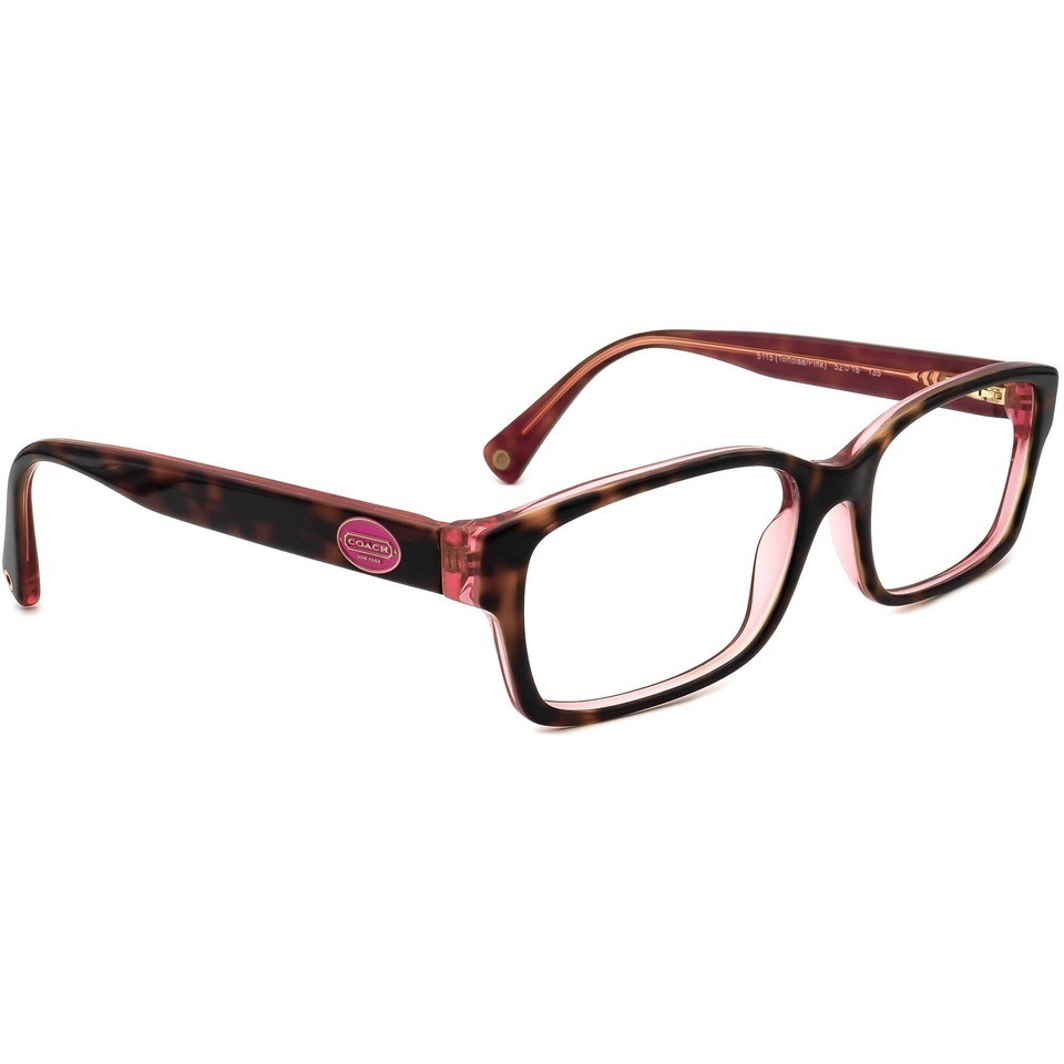 Coach Eyeglasses HC 6040 (Brooklyn) 5115 Tortoise/Pink Rectangular 52[]1... - $59.99
