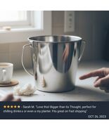 Stainless Steel Pet Bucket, 2 Quart Capacity — Flat-Sided Hanging Food &amp;... - $525.30 MXN