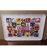 Vintage MCM 1950&#39;s Retro Japan Serving Tray Calories Food 16x11 Hard Pla... - $46.42