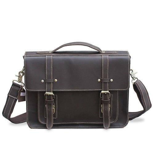 Primary image for Male Briefcases Genuine Leather Laptop Bag Messenger bags Men Shoulder bag