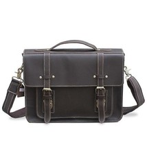 Male Briefcases Genuine Leather Laptop Bag Messenger bags Men Shoulder bag - £102.65 GBP