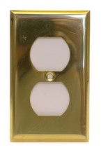 Outlet Plate Cover Gold Brass Tone Vintage - £6.20 GBP