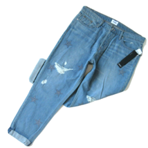 NWT HUDSON Riley in Amplify Studded Star Destroyed Boyfriend Jeans 24 $295 - $41.58