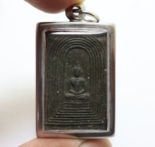 Phra Lp Jong Black Somdej Kampang Kaew Blessed 1961 Thai Buddha Amulet Pendant - £94.42 GBP