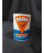 Rare OILZUM 2 Cycle Quart Outboard Chainsaw Cardboard Oil Can FULL White... - $69.99