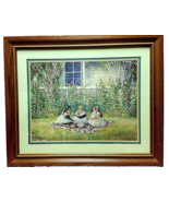 Vintage Home Interiors Signed Bettie Zelder Thru God&#39;s Grace Art Print 1... - £37.52 GBP