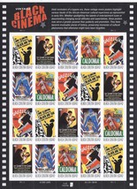 Vintage Black Cinema S/SHEET - 20USPS Mint .42 Stamps 2007 - $19.95