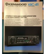 KENWOOD KRC-411 CASSETTE RECEIVER BROCHURE (SINGLE PAGE) - $8.21 CAD
