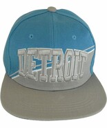 Detroit City Name Diagonal Split Color Font Snapback Baseball Cap (Teal/... - $27.28 CAD