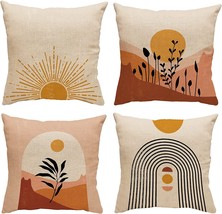 Bohemian Pillow Covers Mid Century Modern Throw Pillow Covers  18&quot; x 18&quot; NEW - £14.97 GBP