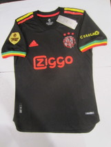 Ajax Amsterdam Bob Marley Special Match Slim Black Third Soccer Jersey 2021-2022 - £79.68 GBP