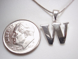 The Letter &quot;W&quot; 925 Sterling Silver Pendant Corona Sun Jewelry w - £5.78 GBP