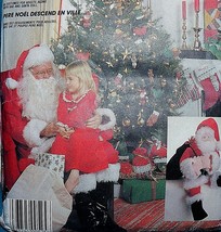 McCalls Crafts 2289 Adult Santa Costume &amp; Doll Bag Boots Sewing Pattern Large 42 - £12.78 GBP
