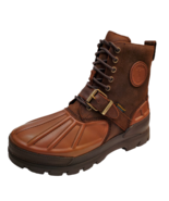 Polo Ralph Lauren Mens Shoes Oslo Duck Leather Waterproof Boots 8D Brown - £110.53 GBP