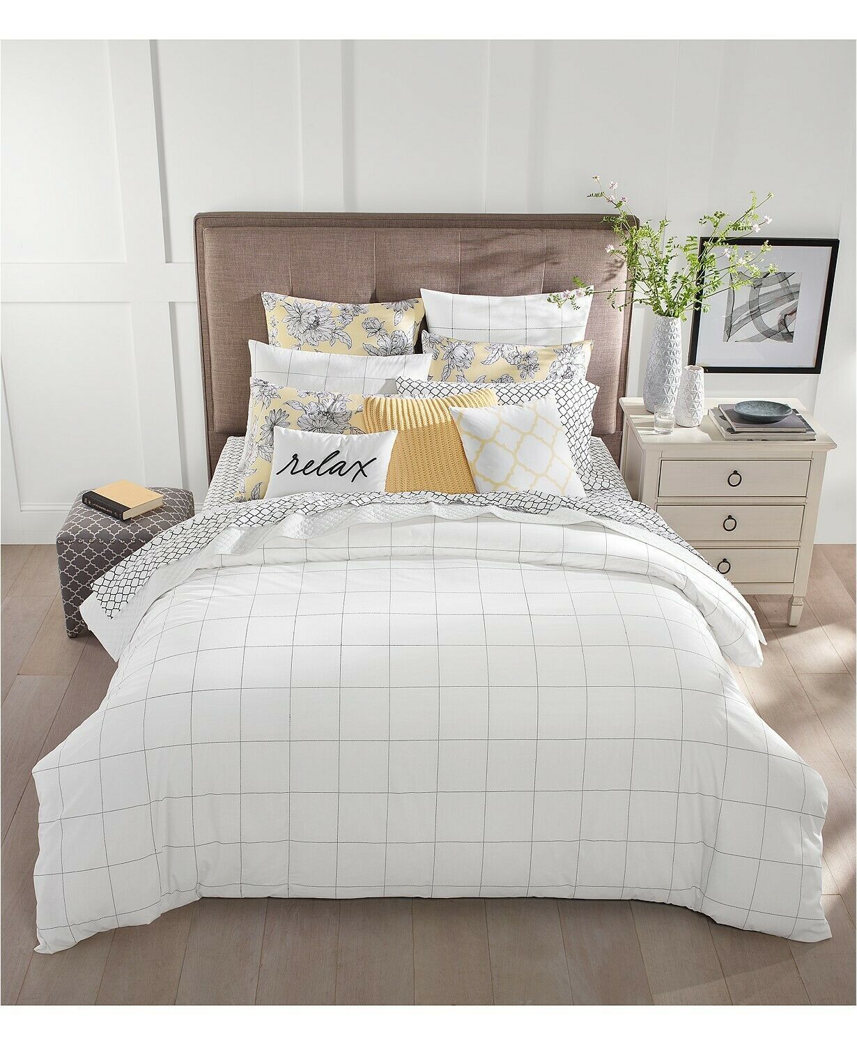 Charter Club Damask Designs Windowpane 2-Pc. Twin Comforter Set T410786 - $79.19