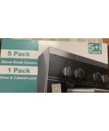 Stove Knob Covers for Child Safety (5 + 1 Pack) Double-Key Design - $10.77 CAD