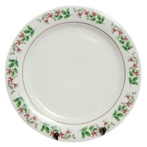 Gibson Everyday CHRISTMAS CHARM  4-Dinner Plates 9 5/8&quot; D Holly Berry Charm - £54.53 GBP