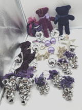 Christmas Ornaments  Pottery Barn Grape Clusters Jingle Bells Silver  lot - $20.57