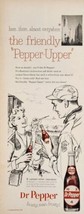1958 Print Ad Dr Pepper Soda Pop Man &amp; Lady Drink Bottles at Gun Club - £13.65 GBP