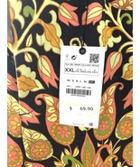 Zara Flare Pants Flowers Paisley Orange Black Bohemian 70s Retro Flared ... - €51,34 EUR