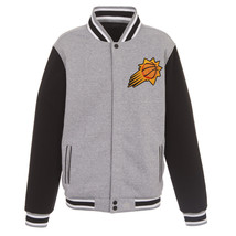 NBA  Phoenix Suns  Reversible Full Snap Fleece Jacket JHD 2 Front Logos  - £95.69 GBP