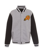 NBA  Phoenix Suns  Reversible Full Snap Fleece Jacket JHD 2 Front Logos  - £94.02 GBP