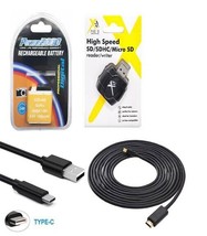 Battery + Sd Reader + Hdmi + Usb Cable For Go Pro CHDHS-502, CHDHX-502, CHDHX-601 - £25.89 GBP