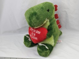 Aurora Green Dinosaur Plush Hearts You&#39;re One in a Million 12 Inch Stuffed - $17.95