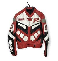 YAMAHA Vintage Mens Motorbike Leather Jacket Motorcycle Racing Biker Lea... - $139.99