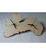 Unique Bespoke Ireland and Australia Connected Country Shape Wall Clock ... - $46.05 CAD