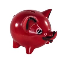 Vintage Goebel Piggy Bank Red West Germany *Missing Key* - £37.47 GBP