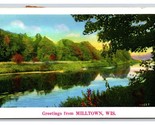 Generic Scenic Greetings River Scene Milltown Wisconsin WI UNPWB Postcar... - £3.07 GBP