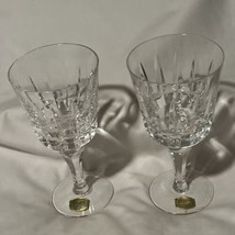 Atlantis Crisal Portugal Wine Water Glasses 6.75&quot; Set 2 - £15.80 GBP