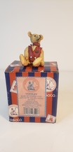 Enesco Pennywhistle Lane Stanley Bear w/Red Vest &amp; Bow Tie Figurine - $74.80 MXN