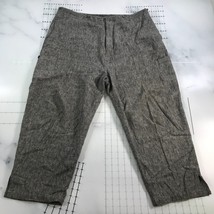 Caran New York Leinen Hose Damen 2X Heather Grau Baggy Hosenrock Taschen - $24.73