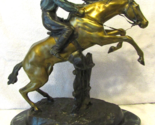 Antoine Bofill Exquisite Large Bronze Sculpture Jumping Horse with Jockey - $890.01