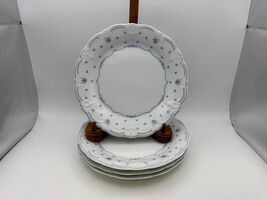Set of 4 Tirschenreuth Baronesse FLEUR DE LIS Blue Bread &amp; Butter Plates - $49.99