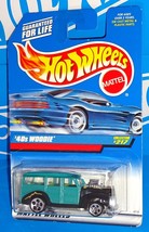 Hot Wheels 1998 Mainline Release #217 &#39;40s Woodie Aqua &amp; Black w/ 5DOTs - £1.94 GBP