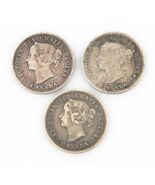 Canada 5 Cents Silver Coins Lot (3) 1899 VF+ 1894 VG+ 1886 vf 5C 5¢ KM#2 - $2,071.34 MXN