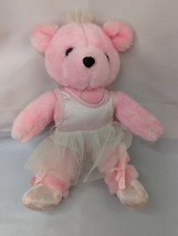 Pink Bear Ballet Ballerina 10 Inch Cuddly Cute Stuffed Animal Toy - £8.71 GBP