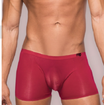 MALE POWER SEAMLESS SLEEK SHORT WINE WITH SHEER POUCH - $24.99