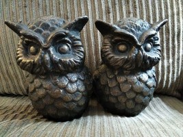 Vintage San Pacific Intl Cast Owl Bookends - £54.43 GBP