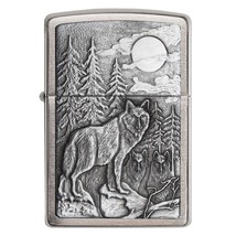 Zippo Windproof Lighter Timberwolves Emblem Brushed Chrome - $65.81