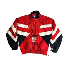 Starter Wisconsin Badgers Jacket Men&#39;s Pullover 1/4 Zip Nylon Bucky Size... - £71.01 GBP
