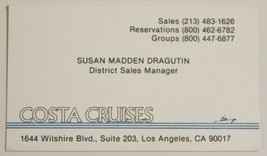Costa Cruises Business Card Los Angeles Cruise Line bc1 - £3.12 GBP
