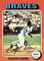 1975 Topps Ralph Garr, Atlanta Braves, Baseball Card #550, Nice Christmas Gift - £1.53 GBP